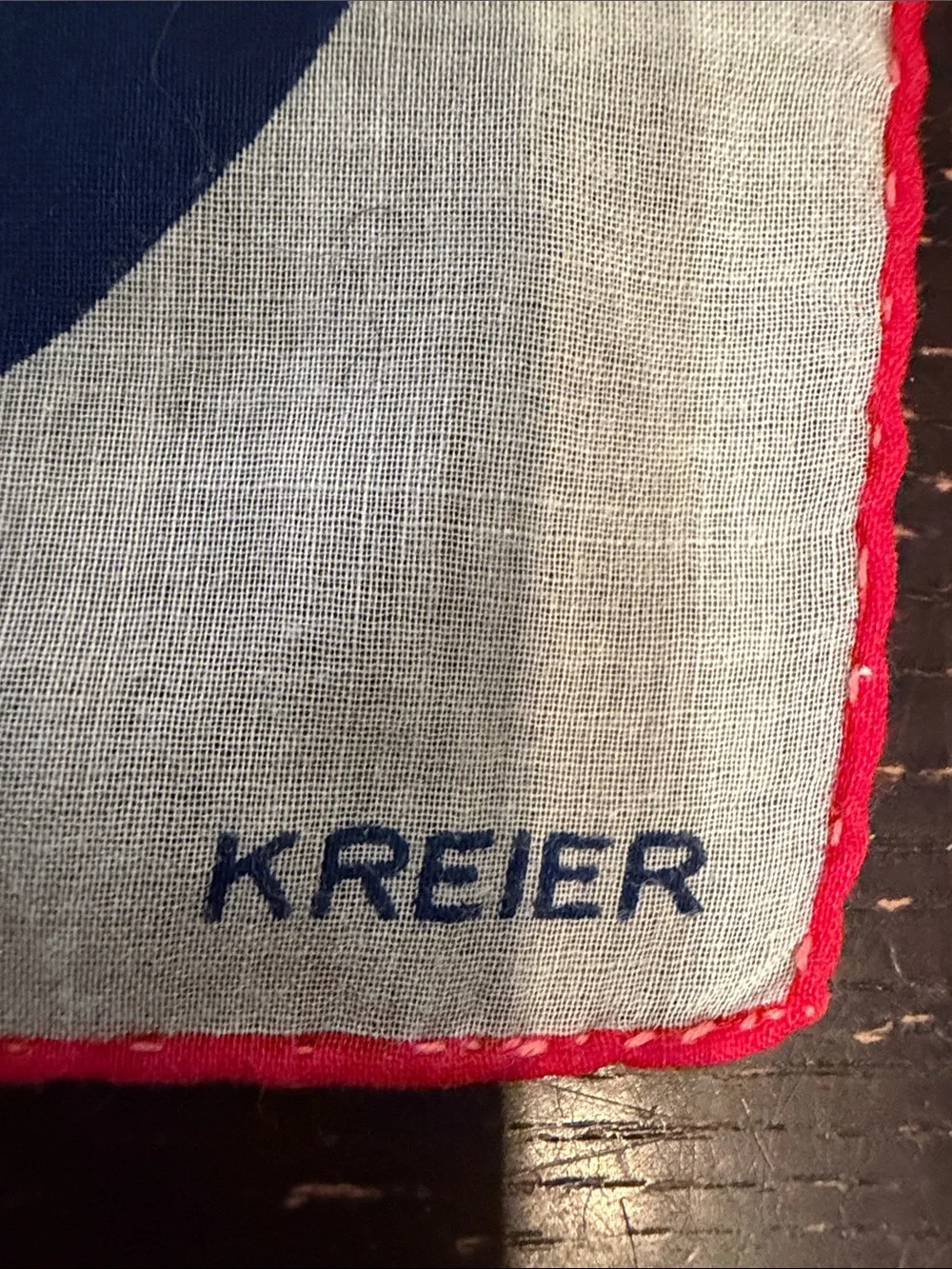VTG  Kreier Abstract Geometric Print Pocket Square Scarf / Handkerchief Unisex